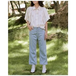 The Great • The Butterfly Button Up in Pink Prairie Flower